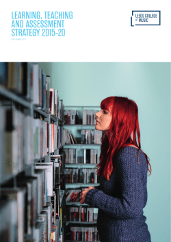 LEARNING, TEACHING AND ASSESSMENT STRATEGY 2015-20