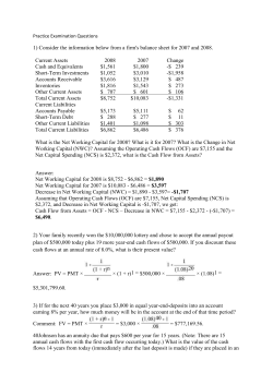 Practice Examination Questions
