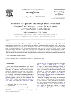 Evaluation of a portable chlorophyll meter to estimate chlorophyll