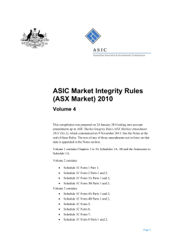 ASIC Market Integrity Rules (ASX Market) 2010