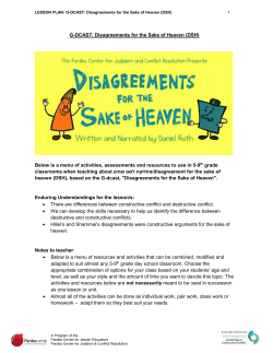 G-dcast mini lesson - Pardes Center for Judaism and Conflict