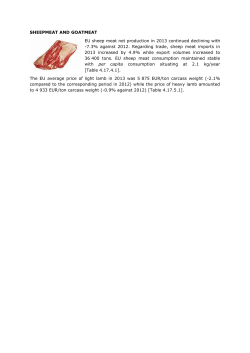 SHEEPMEAT AND GOATMEAT EU sheep meat net production in