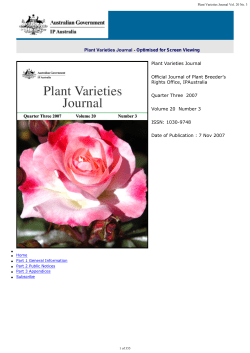 Plant Variety Journal
