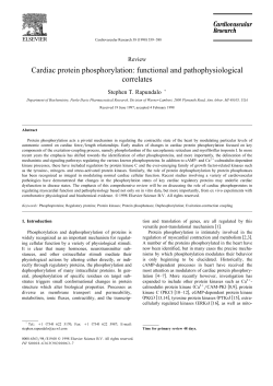 Cardiac protein phosphorylation: functional and pathophysiological