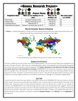 Biomes Research Project