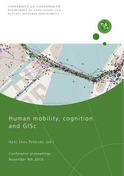 Human mobility, cognition and GISc. Conference proceedings