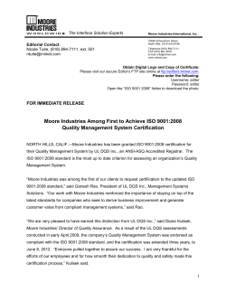 Moore Industries-International, Inc.