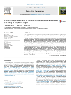 Method for synchronisation of soil and root behaviour for