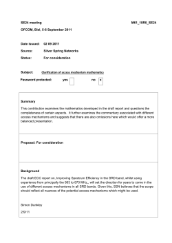 SE24 meeting OFCOM, Biel, 5-6 September 2011 M61_18R0_SE24