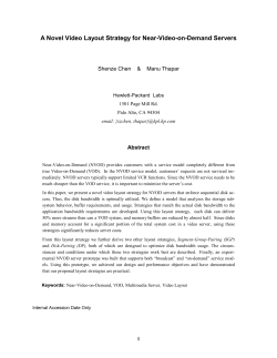 A Novel Video Layout Strategy for Near-Video-on