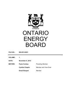 OEB Decision on Settlement Agreement - from Transcript