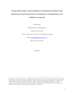 1 global regularity and flexibility of demand systems in the presence