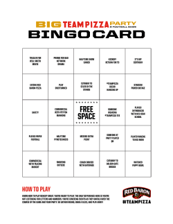 HOW TO PLAY - Red Baron Pizza