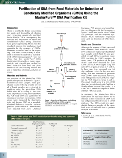 Purification of DNA from Food Materials for Detection of