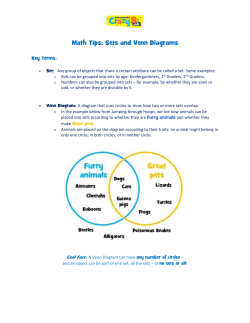 Math Tips: Sets and Venn Diagrams
