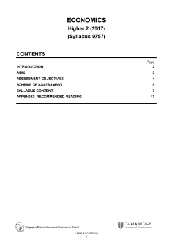9757 Economics H2 for 2017