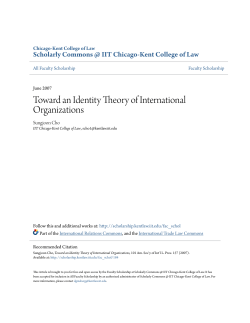 Toward an Identity Theory of International Organizations