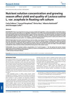 Nutrient solution concentration and growing season affect yield and