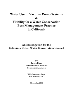 Dry Vacuum Pumps - California Urban Water Conservation Council