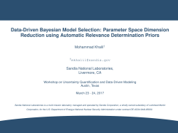 Data-Driven Bayesian Model Selection: Parameter Space