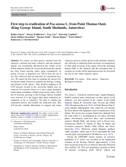 First step to eradication of Poa annua L. from Point Thomas Oasis