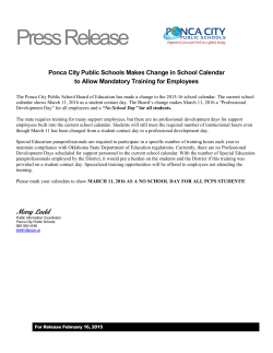 PCPS Makes Change in School Calendar to Allow Mandatory