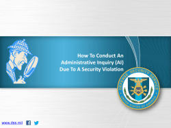 Administrative Inquiries January 2016