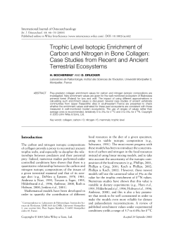 Trophic level isotopic enrichment of carbon and nitrogen in bone