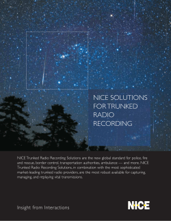 nice solutions for trunked radio recording