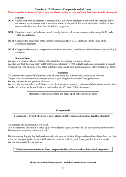 12. Elements, Compounds and Mixtures