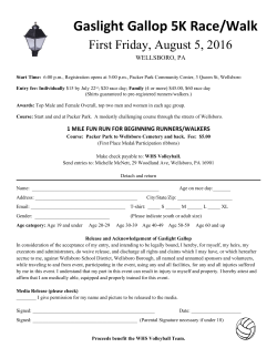 Gaslight Gallop 5K Race/Walk - Wellsboro