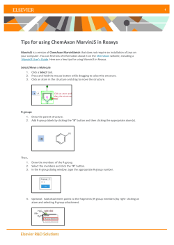 Tips for using ChemAxon MarvinJS in Reaxys