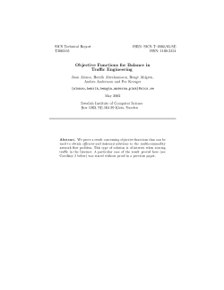 Objective Functions for Balance in Traffic Engineering