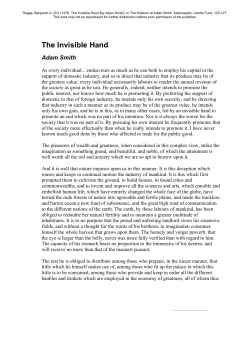 an invisible hand - Network for a Free Society