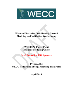 WECC WPP Power Flow Modeling Guidelines