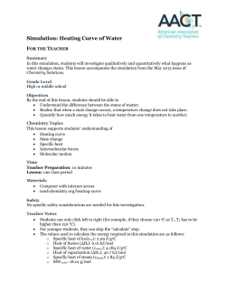 Simulation: Heating Curve of Water