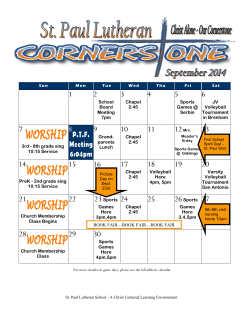 School Board Meeting 7pm Chapel 2:45 Sports Games @ Serbin JV