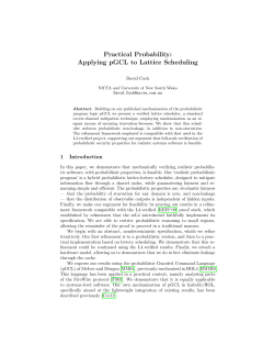 Practical Probability: Applying pGCL to Lattice Scheduling