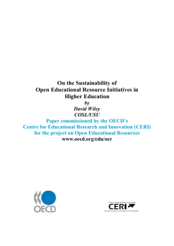 On the Sustainability of Open Educational Resource