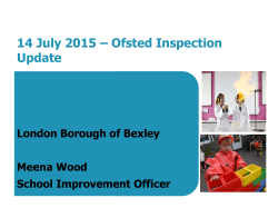 July 2015 Ofsted post westminister launch MW 150715