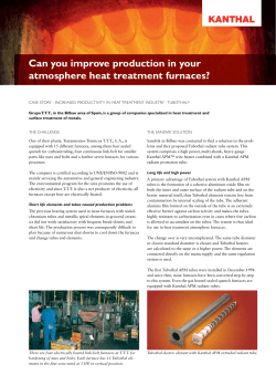 Can you improve production in your atmosphere heat treatment