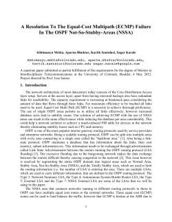 A Resolution To The Equal-Cost Multipath (ECMP) Failure In The