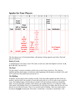 Spades for Four Players