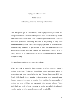 Paying Minorities to Leave. Politics, Philosophy and