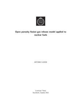 Open porosity fission gas release model applied to