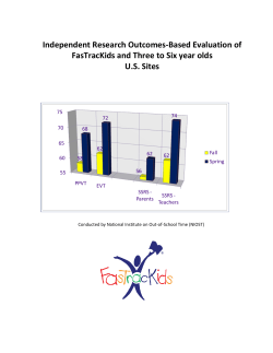 Independent Research Outcomes‐Based Evaluation of FasTracKids