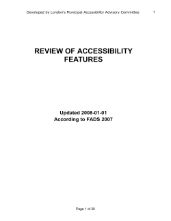 Review of Accessibility Features