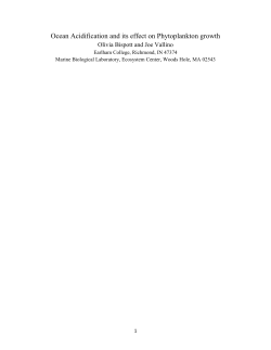 Ocean Acidification and its effect on Phytoplankton growth