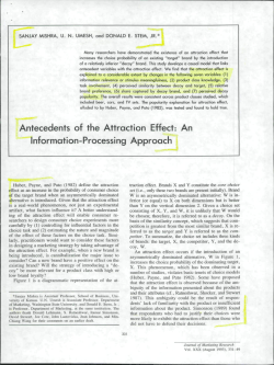 Antecedents of the Attraction Effect: An Information
