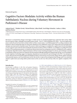 Cognitive Factors Modulate Activity within the Human Subthalamic
